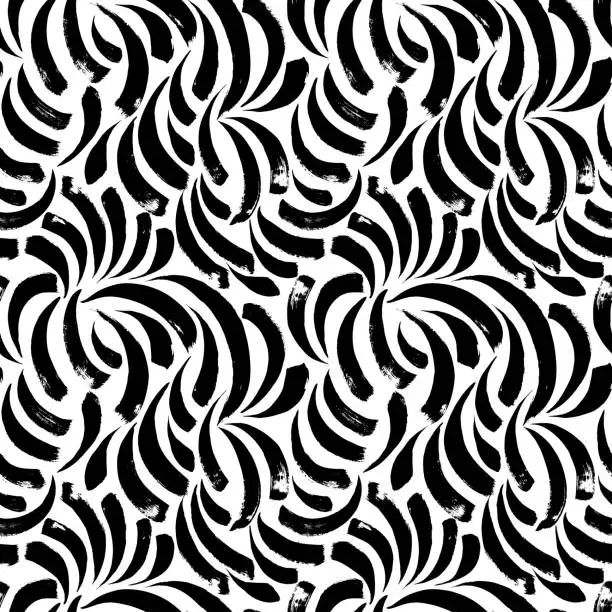 Vector illustration of Seamless pattern with arched lines.