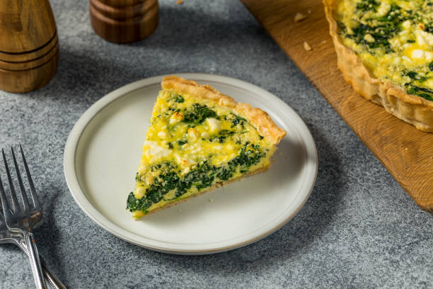 istock Homemade Feta Spinach Quiche Tart 1463863048