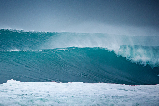 Large Surf Waves breaking at Windansea, La Jolla, San Diego, California.