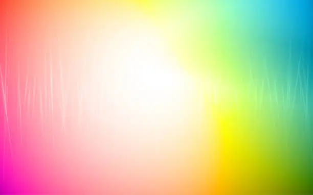 Vector illustration of Abstract blurry bright Pride rainbow colored background
