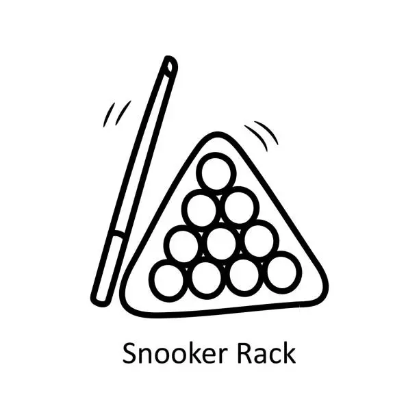 Vector illustration of Snooker Rack vector outline Icon Design illustration. Olympic Symbol on White background EPS 10 File