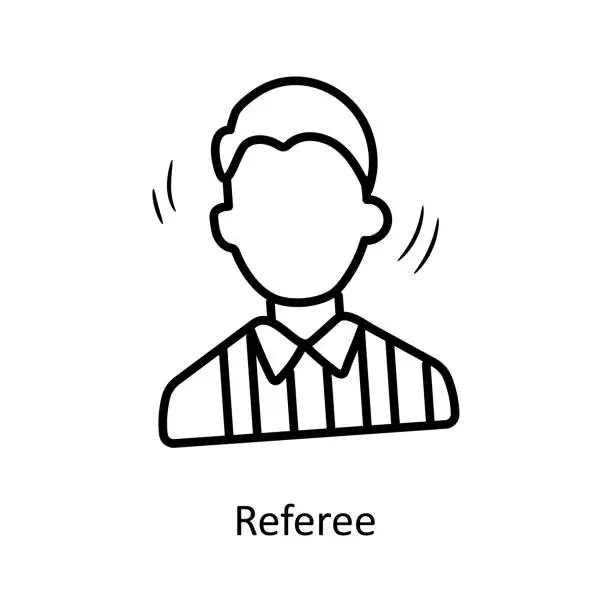 Vector illustration of Referee vector outline Icon Design illustration. Olympic Symbol on White background EPS 10 File