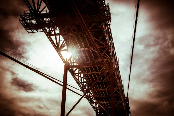 view to april 25th bridge in Lisbon
