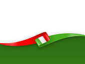 istock Italy Flag Ribbon. Italian Flag Long Banner on Background. Template. Space for Copy. Vector Stock Illustration 1463876015