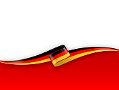 istock Germany Flag Ribbon. German Flag Long Banner on Background. Template. Space for Copy. Vector Stock Illustration 1463876056