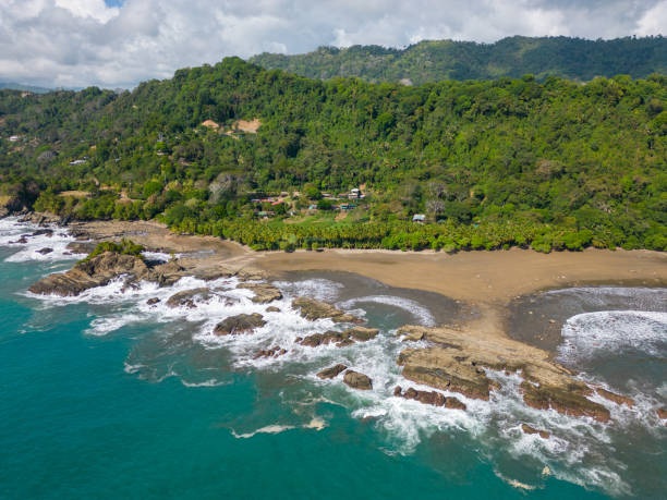 istock Dominicalito beach Puntarenas by drone 1463876386