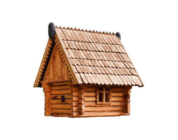 istock Wooden hut isolated 1463878251