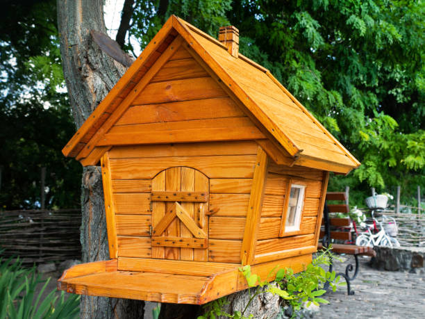 istock Wooden birdhouse 1463878265