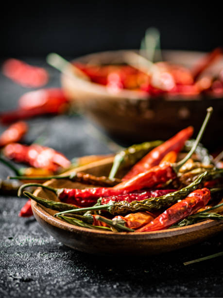 istock A full plate of dried chili peppers. 1463884593