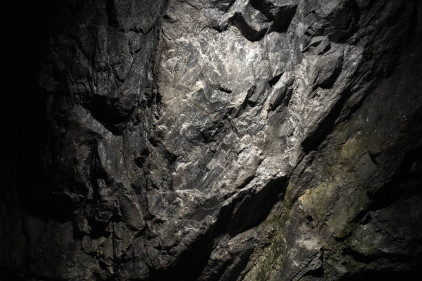 istock Cave wall of natural rough gray marble. Abstract background texture 1463887248