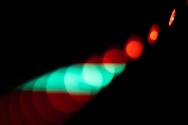 LED stripe abstract blurred photo background with bokeh effect of colorful lights