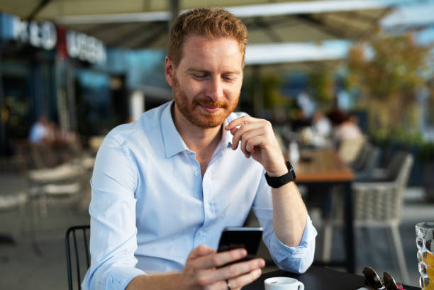 istock Businessman enjoy in fresh coffee 1463887429