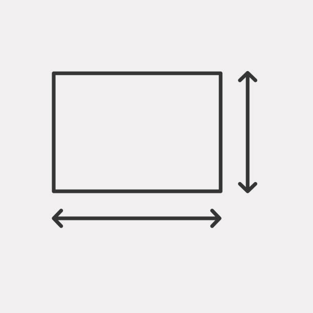 illustrations, cliparts, dessins animés et icônes de mesure de la superficie terrestre. format papier a4. signe des axes de coordonnées. illustration vectorielle - tape measure measuring length vector