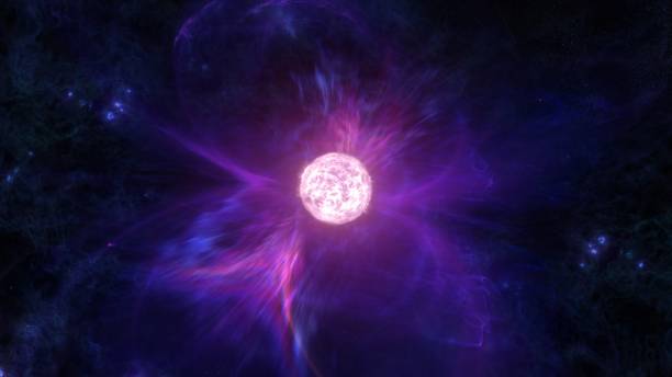 항성 거대성 초대질량 태양과 적대적인 암흑물질 성운 - nuclear energy flash 뉴스 사진 이미지