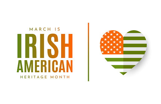 Irish American Heritage Month card, background. Vector illustration. EPS10