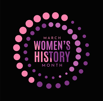 Women's History Month poster, background, March. Vector illustration. EPS10