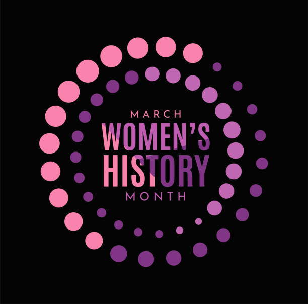 Women's History Month poster, background, March. Vector Women's History Month poster, background, March. Vector illustration. EPS10 womens history month stock illustrations