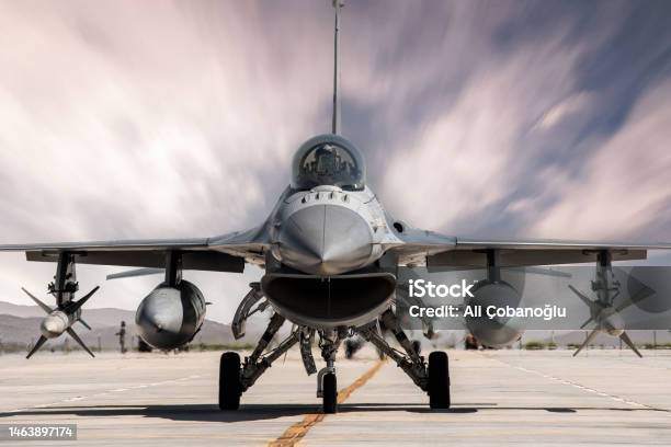 Anatolian Eagle Air Force Exercise 2021 F16 Fighter Jet In A Taxiing Position In Turkey Stock Photo - Download Image Now