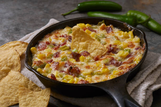 istock Spicy Korean Corn Cheese Dip with Bacon 1463898290