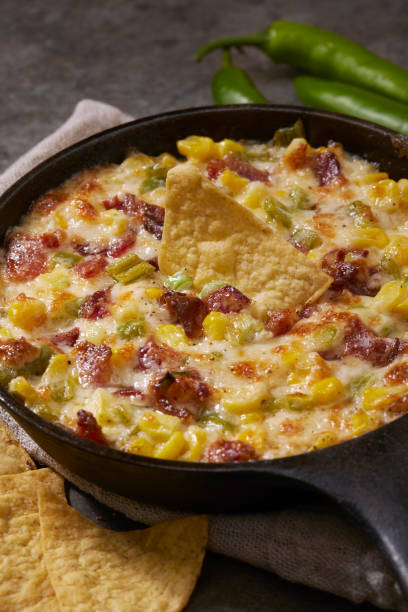 istock Spicy Korean Corn Cheese Dip with Bacon 1463900753