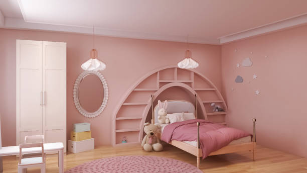istock Children's room interior, 3d render, 3d illustration 1463901580