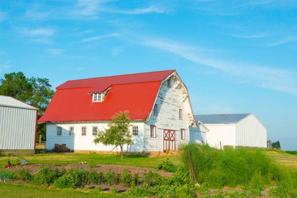 istock Old Barn with Garden-Miami County, Indiana 1463904738