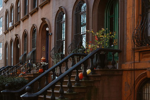 Brownstone buildings in Brooklyn, New York