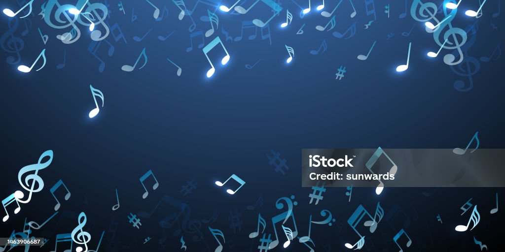 Music Flying Notes Pattern Music Notes Flying Vector Pattern Melody Stock Illustration - Download ...