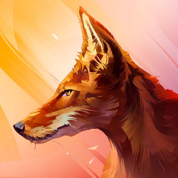 istock muzzle of an animal. Colored portrait of a young fox 1463912403