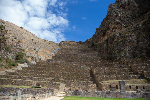 Ollantaytambo ruins in sacred valley, Peru