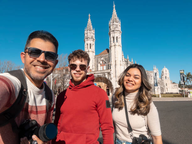 istock Tourists visiting Jeronimos Monastery in Lisbon 1463943770