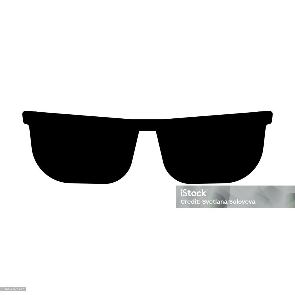 Vector Flat Glasses Silhouette Stock Illustration - Download Image Now ...