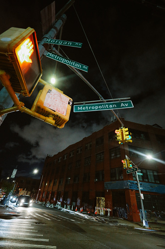 Traffic lights on the streets of Brooklyn, New York