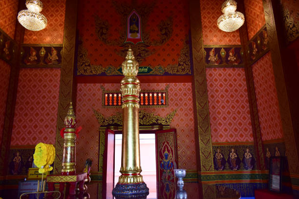 istock The City Pillar Shrine is a sacred place. Inside there is a beautiful Thai pattern written as an image of an angel 1463969189