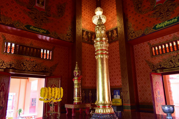 istock The City Pillar Shrine is a sacred place. Inside there is a beautiful Thai pattern written as an image of an angel 1463969234