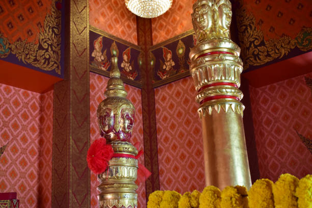 istock The City Pillar Shrine is a sacred place. Inside there is a beautiful Thai pattern written as an image of an angel 1463969259