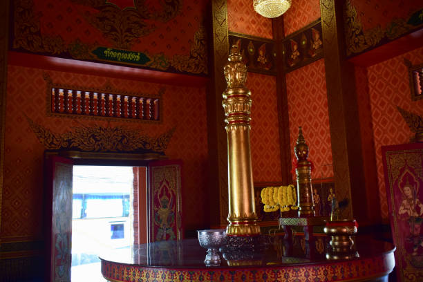 istock The City Pillar Shrine is a sacred place. Inside there is a beautiful Thai pattern written as an image of an angel 1463969335