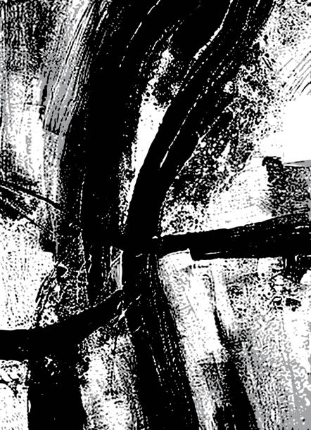 istock Black and white abstract wall background , oil painting texture 1463982513