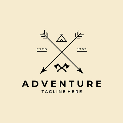 adventure camp logo icon vector illustration design