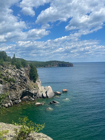 The rocky coastline of northern Minnesota and Lake Superior.