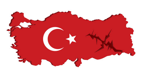 turkey earthquake, turkey map vector, pray for turkey - turkey earthquake stock illustrations