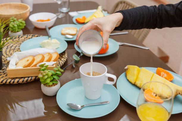 istock homemade breakfast with pineapple butter, coffee and juice 1464006917