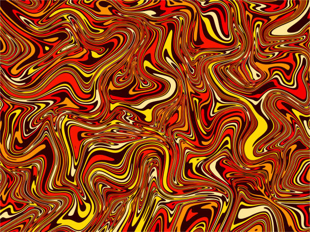 赤い溶岩インク大理石の絵のデザインテンプレート。火の波の液体油の抽象的アートベクター画像。 - oil painting red dark backgrounds点のイラスト素材／クリップアート素材／マンガ素材／アイコン素材
