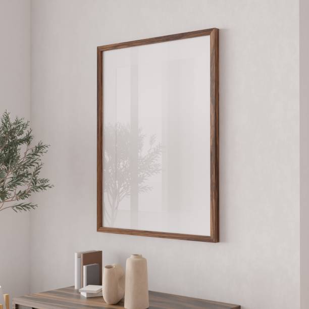 istock Vertical frame mockup in living room interior. 3d rendering, 3d illustration 1464014502