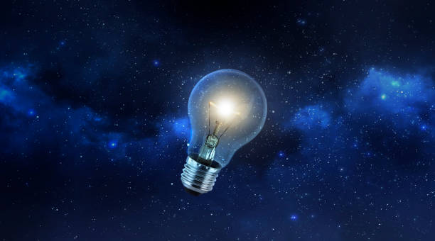 istock light bulb on a dark floor the Planet view from space. 3d render 1464016030