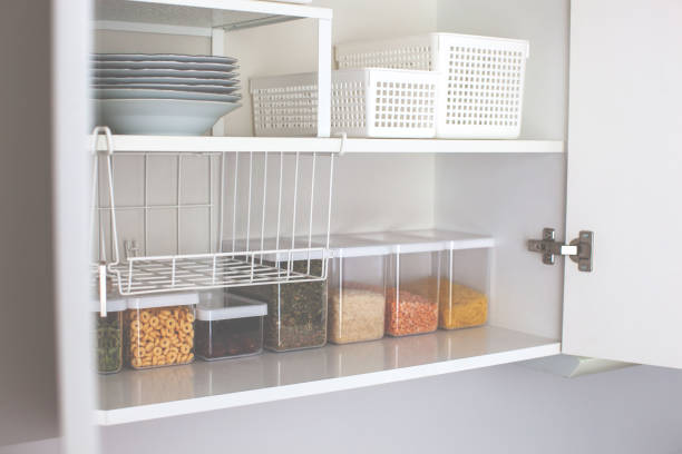 istock House decor ideas. Storage in the kitchen. Home organization. 1464027214