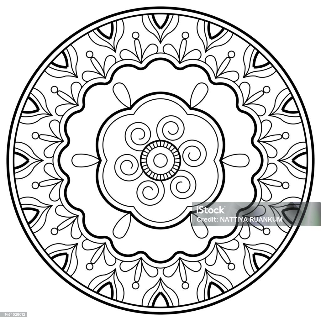 Vetores de Mandala De Padrão De Luxo Desenho De Mandala Para Colorir Página  Adulto Para Colorir Desenho De Mandalas Arteterapia E Cura Para Colorir  Mandala No Fundo Branco e mais imagens de