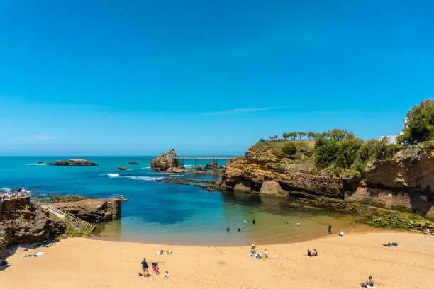 Photo of Beautiful Plage du Port Vieux on a summer afternoon, France