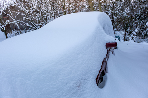 Car snow removal - big snowstorm