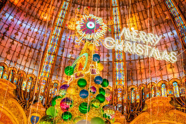 Shopping mall in Paris in christmas days